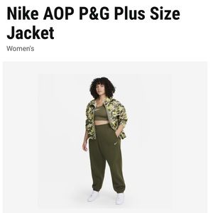New $100 Plus Size Nike Woman’s All Over Camo Track Jacket 1X 2X
